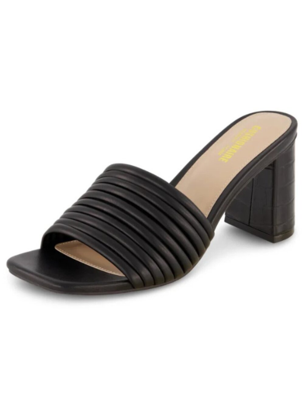 CUSHIONAIRE Women's Irma One Band Dress Heel Black Size 6.5W and 9M Brand New!